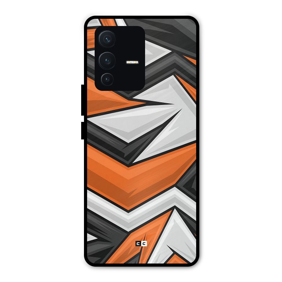 Abstract Comic Metal Back Case for Vivo V23 Pro