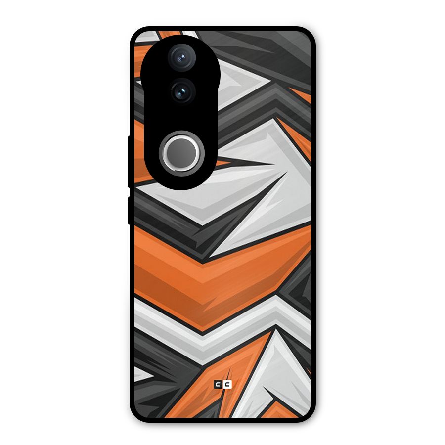 Abstract Comic Metal Back Case for Vivo V50e
