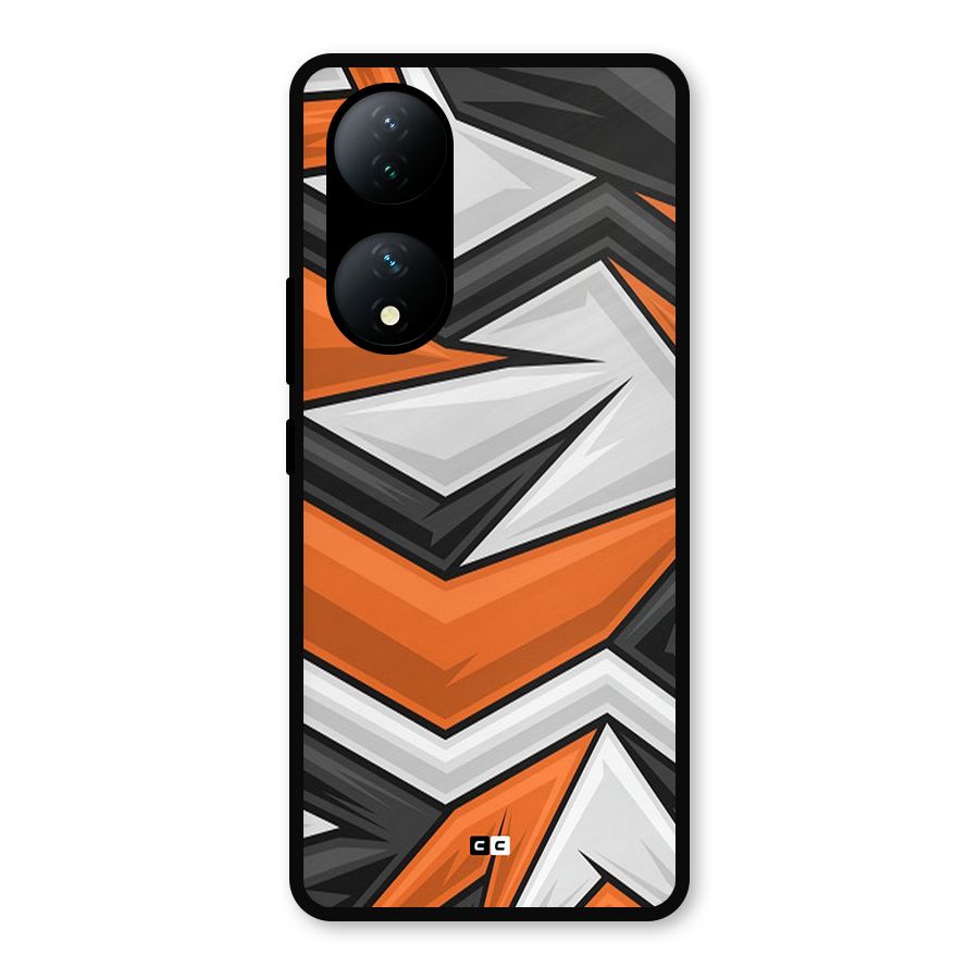 Abstract Comic Metal Back Case for iQOO Z7s
