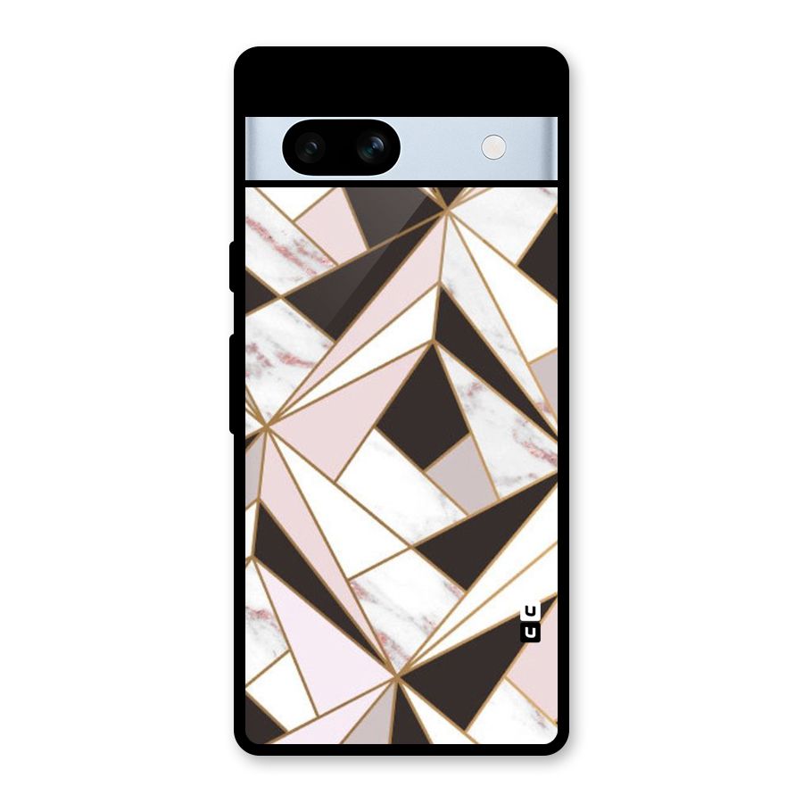 Abstract Corners Glass Back Case for Google Pixel 7a