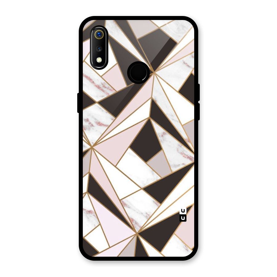 Abstract Corners Glass Back Case for Realme 3i