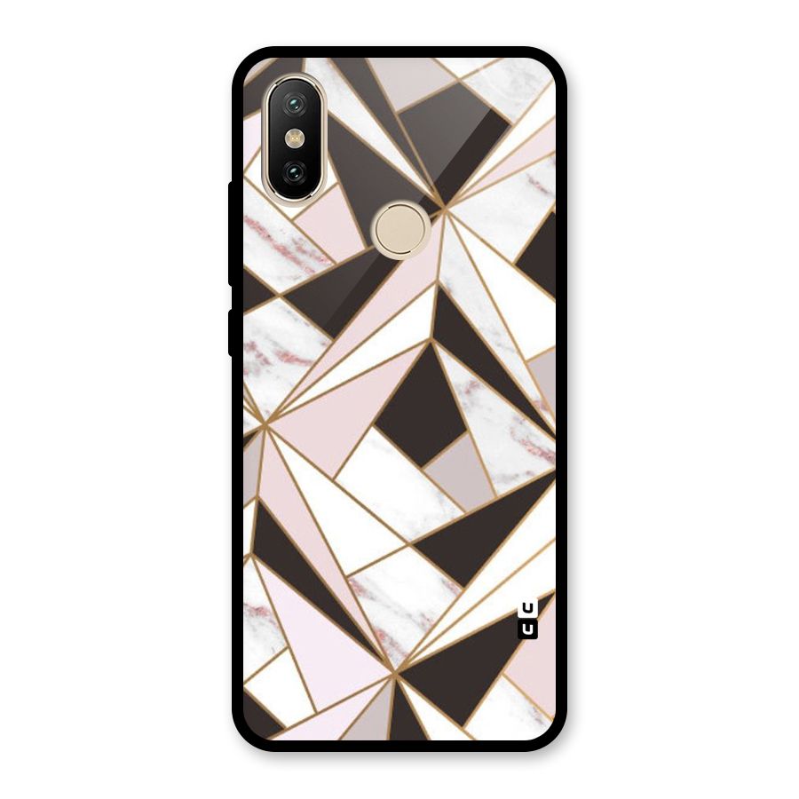 Abstract Corners Glass Back Case for Redmi A2