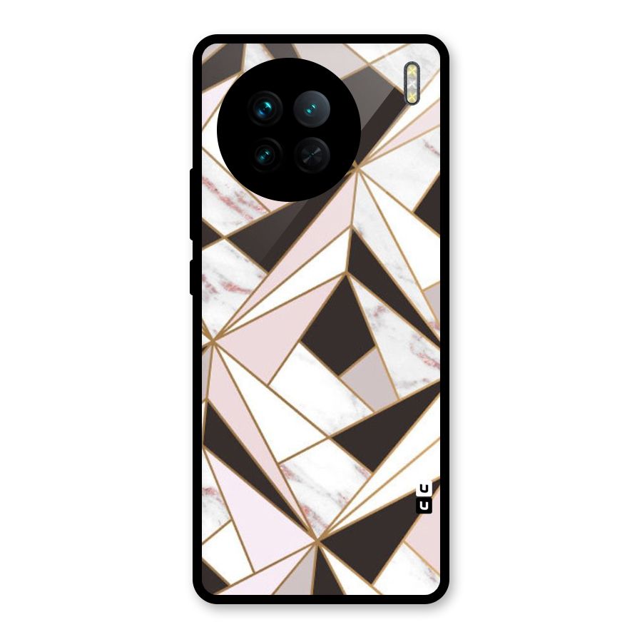 Abstract Corners Glass Back Case for Vivo X90