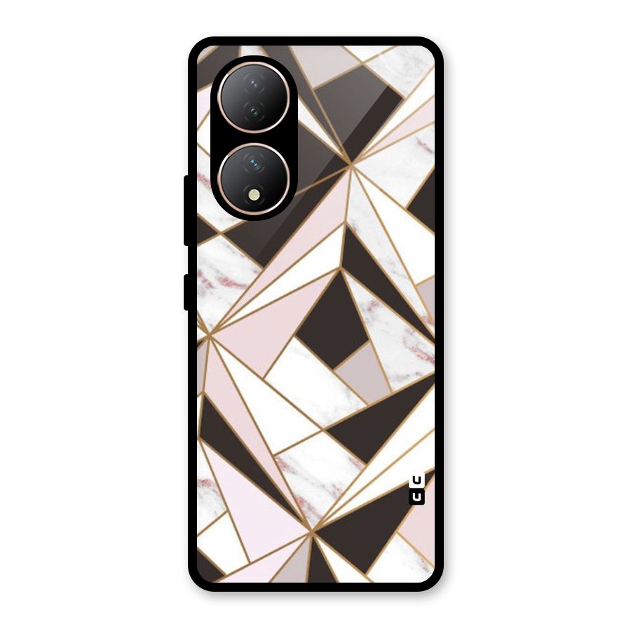 Abstract Corners Glass Back Case for Vivo Y100A