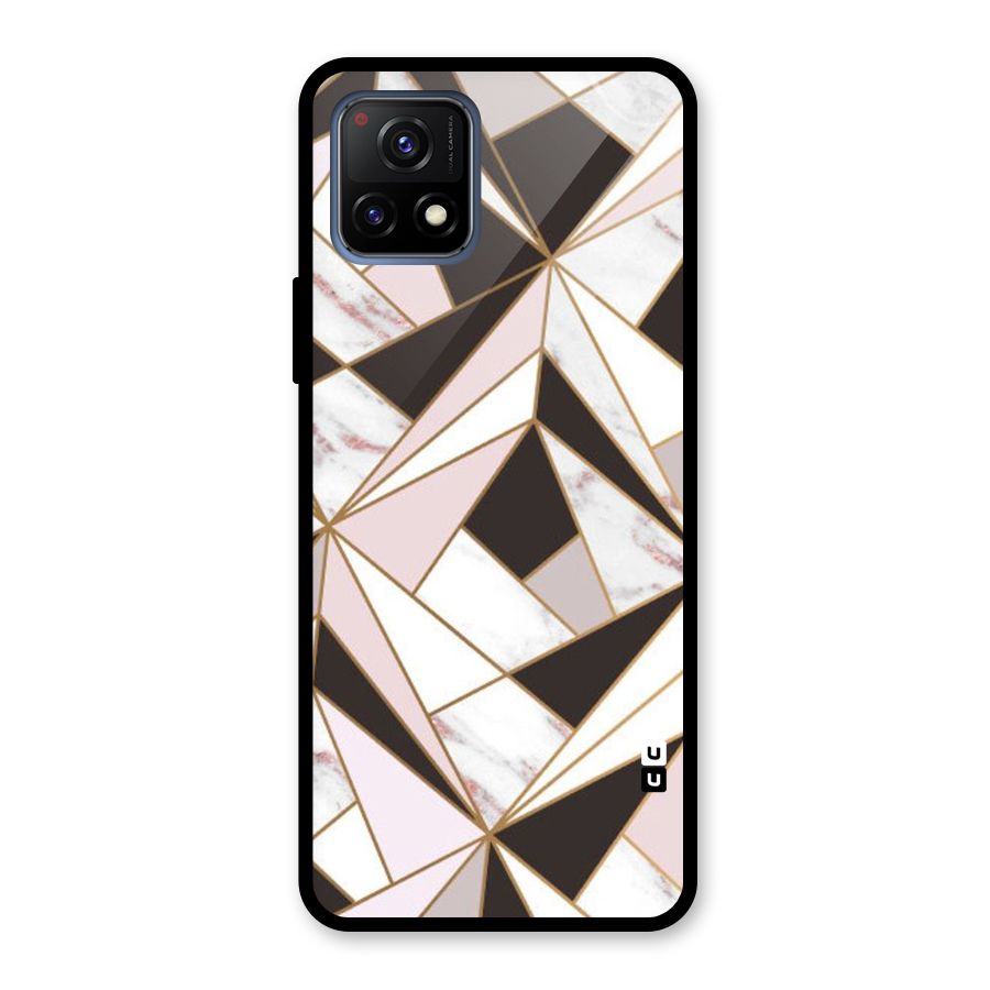 Abstract Corners Glass Back Case for Vivo Y72 5G