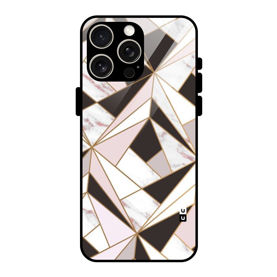 Abstract Corners Glass Back Case for iPhone 15 Pro Max