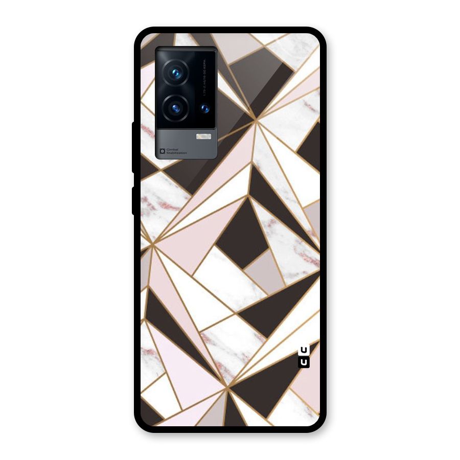 Abstract Corners Glass Back Case for iQOO 9 5G