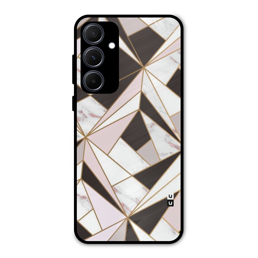 Abstract Corners Metal Back Case for Galaxy A35