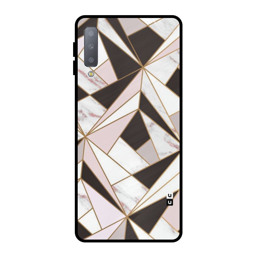 Abstract Corners Metal Back Case for Galaxy A7 (2018)