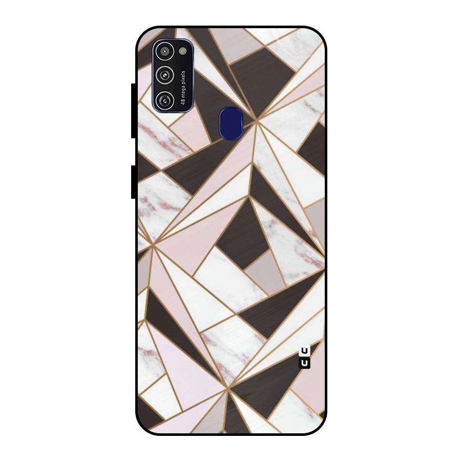 Abstract Corners Metal Back Case for Galaxy M21