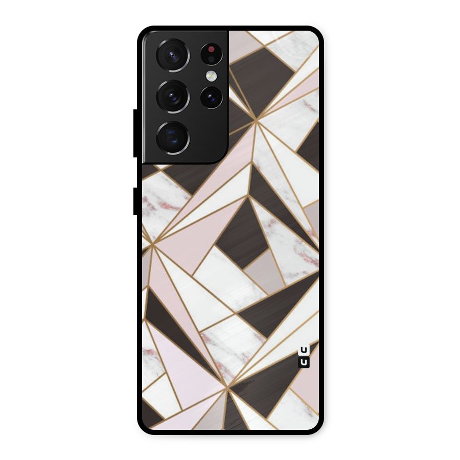Abstract Corners Metal Back Case for Galaxy S21 Ultra 5G