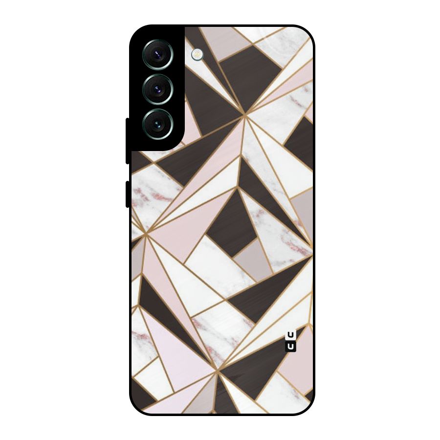 Abstract Corners Metal Back Case for Galaxy S22 Plus 5G