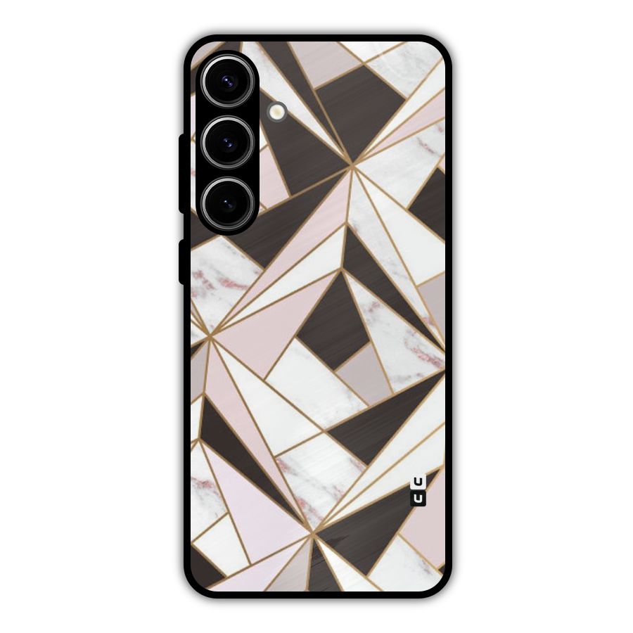 Abstract Corners Metal Back Case for Galaxy S24 Plus