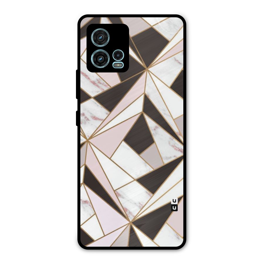 Abstract Corners Metal Back Case for Moto G72