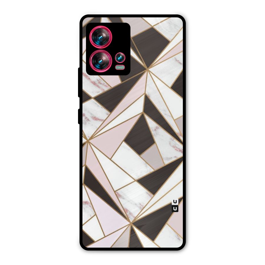 Abstract Corners Metal Back Case for Motorola Edge 30 Fusion