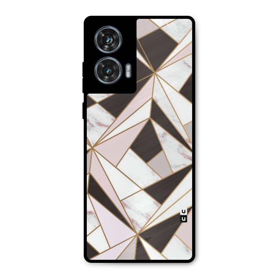 Abstract Corners Metal Back Case for Motorola Edge 50 Fusion
