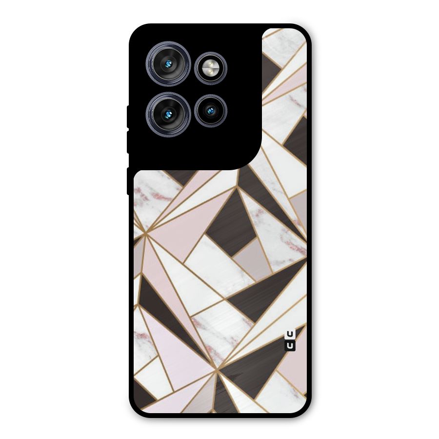 Abstract Corners Metal Back Case for Motorola Edge 50 Neo