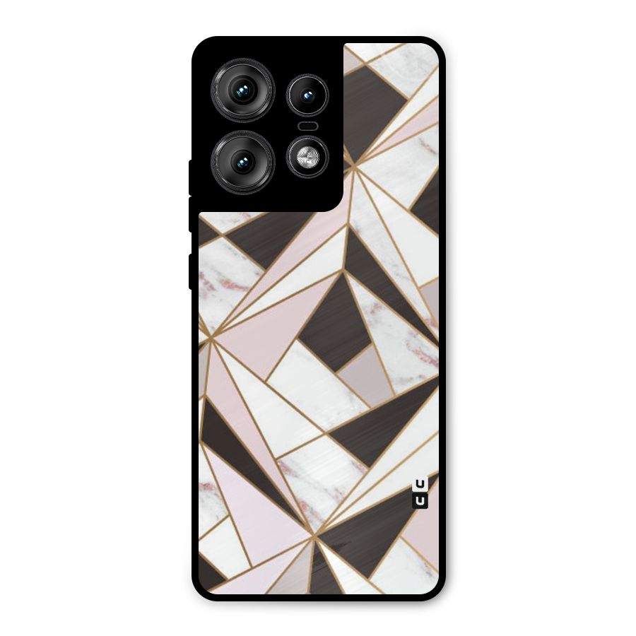 Abstract Corners Metal Back Case for Motorola Edge 50 Pro