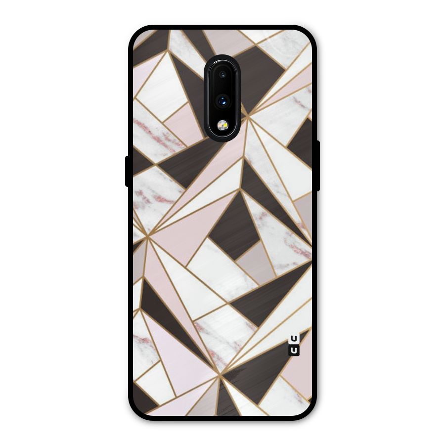 Abstract Corners Metal Back Case for OnePlus 7