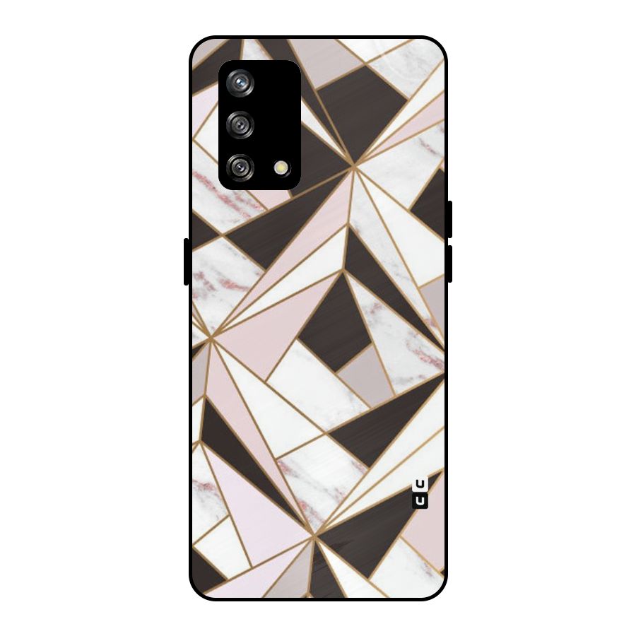 Abstract Corners Metal Back Case for Oppo F19