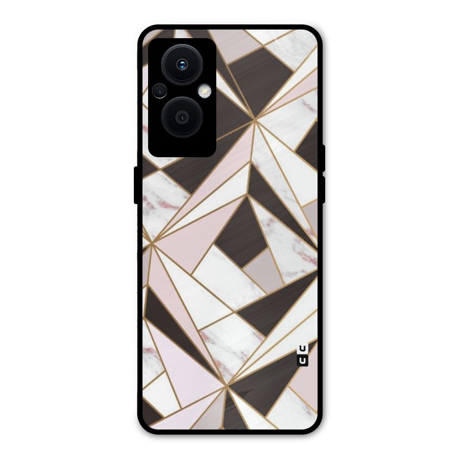 Abstract Corners Metal Back Case for Oppo F21s Pro 5G