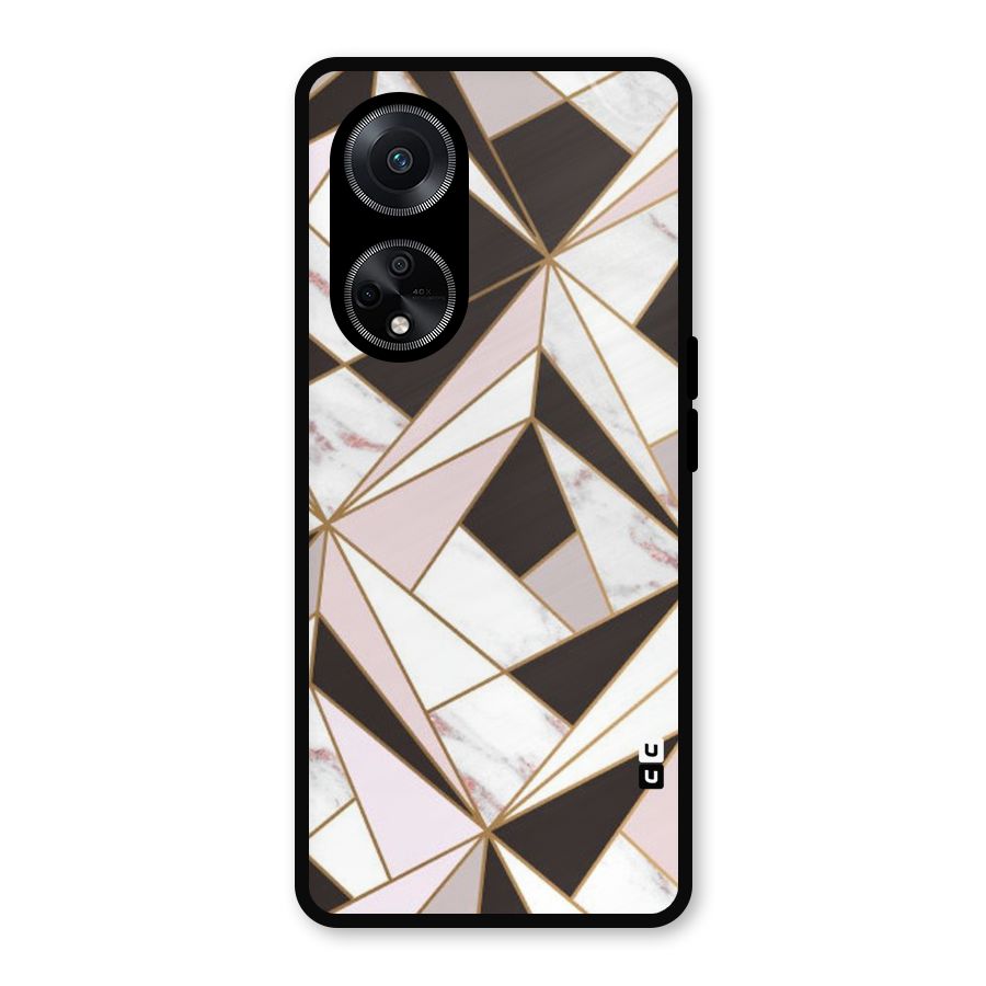 Abstract Corners Metal Back Case for Oppo F23