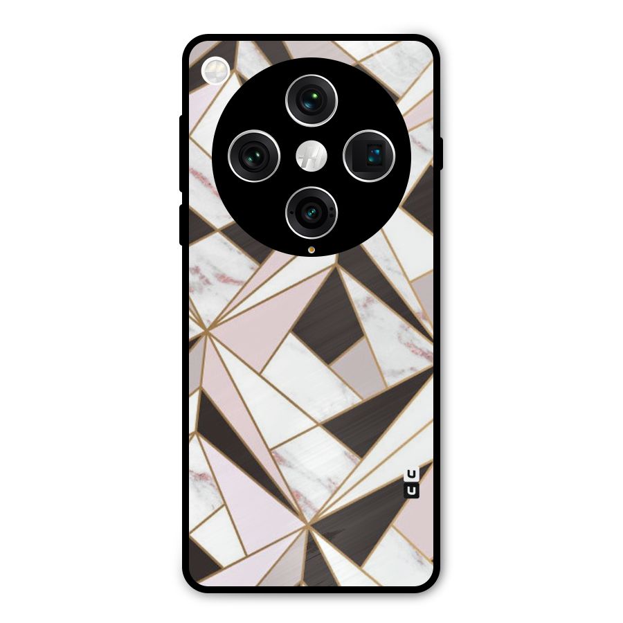 Abstract Corners Metal Back Case for Oppo Find X8 Pro