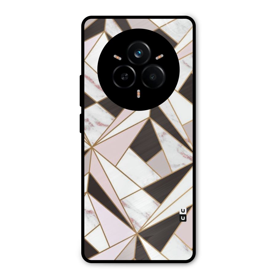 Abstract Corners Metal Back Case for Realme 14 Pro