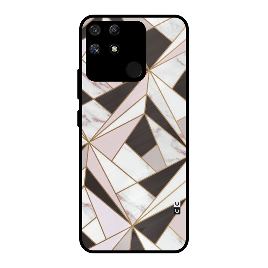 Abstract Corners Metal Back Case for Realme Narzo 50A