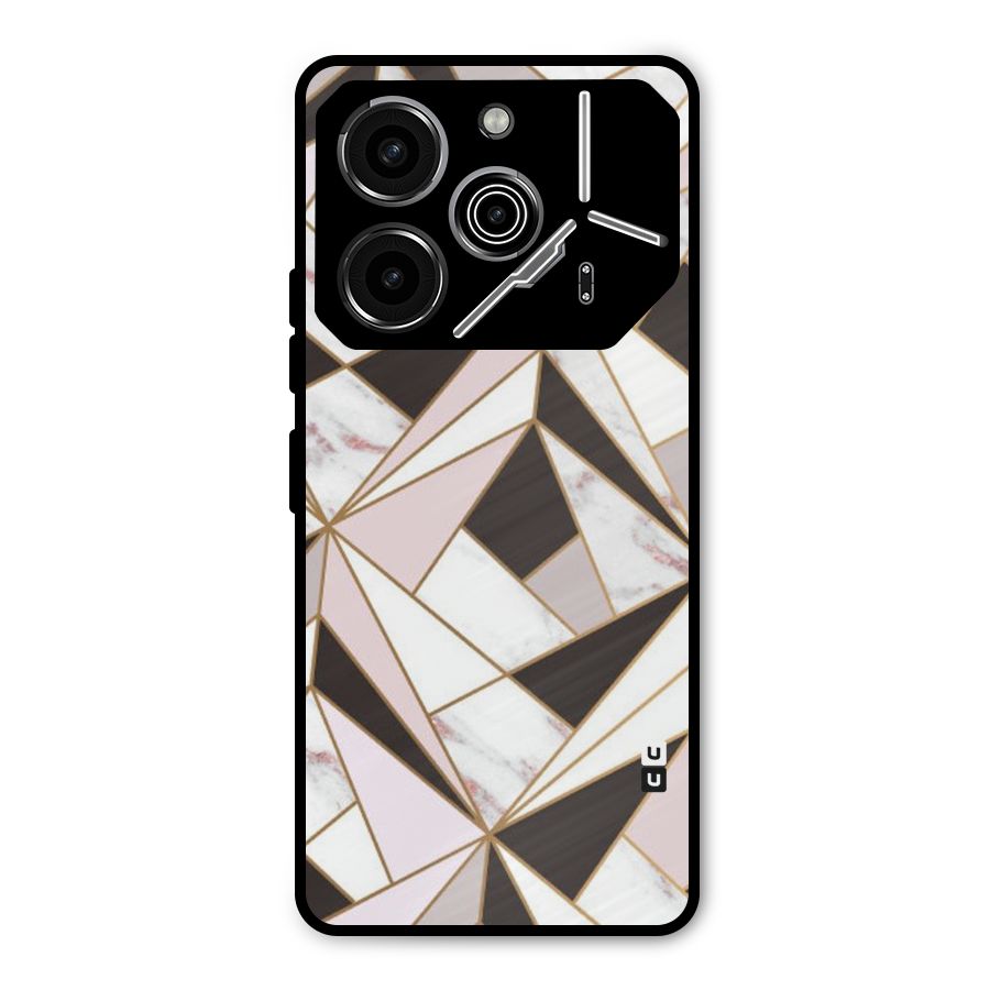 Abstract Corners Metal Back Case for Tecno Pova 6 Pro