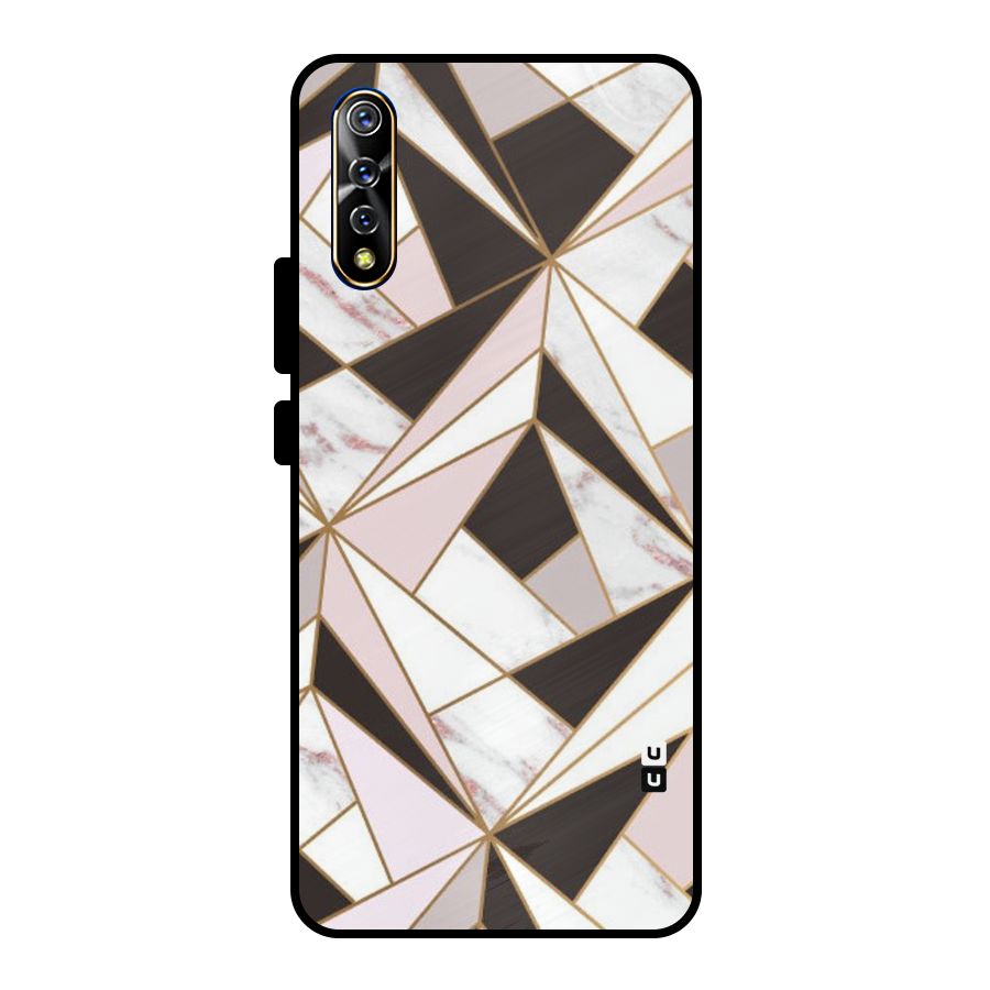 Abstract Corners Metal Back Case for Vivo S1