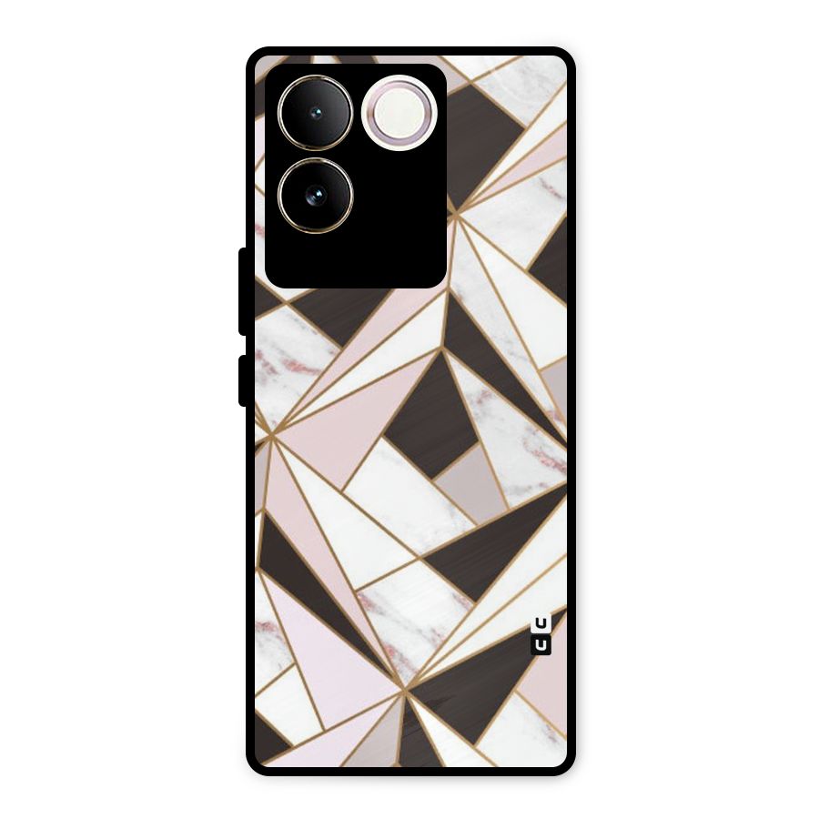Abstract Corners Metal Back Case for Vivo T2 Pro