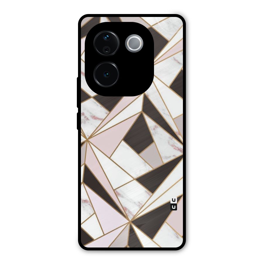 Abstract Corners Metal Back Case for Vivo T3 Pro