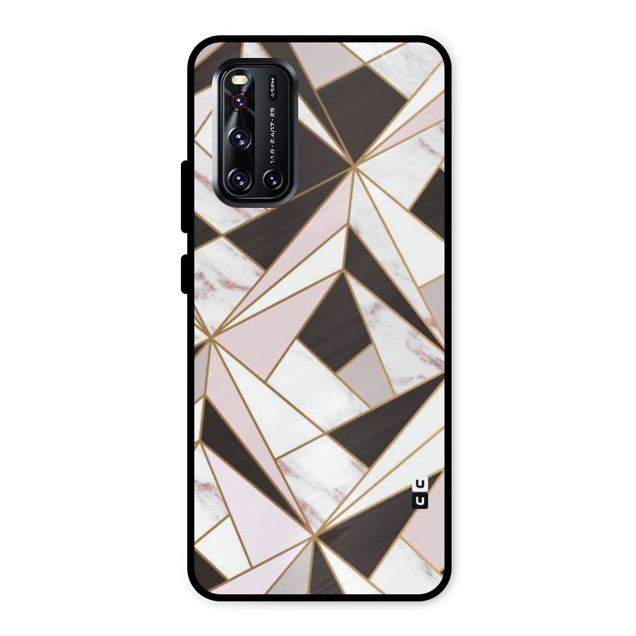 Abstract Corners Metal Back Case for Vivo V19