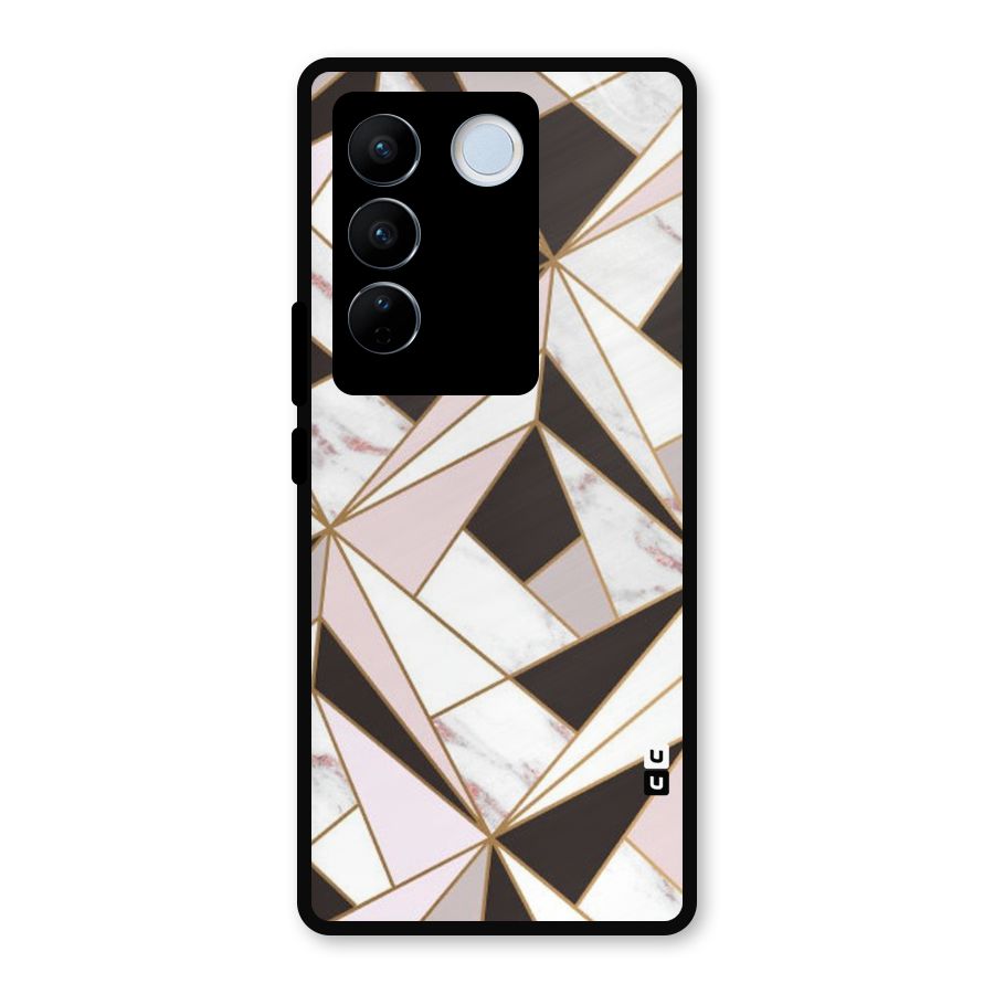 Abstract Corners Metal Back Case for Vivo V27