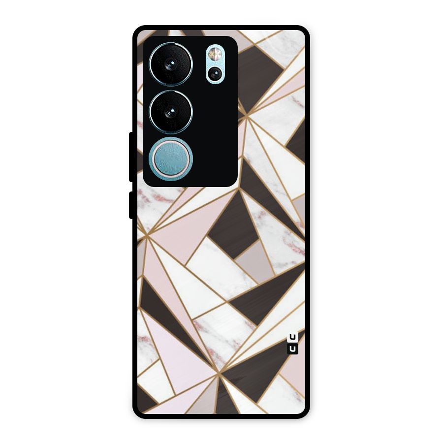 Abstract Corners Metal Back Case for Vivo V29 Pro