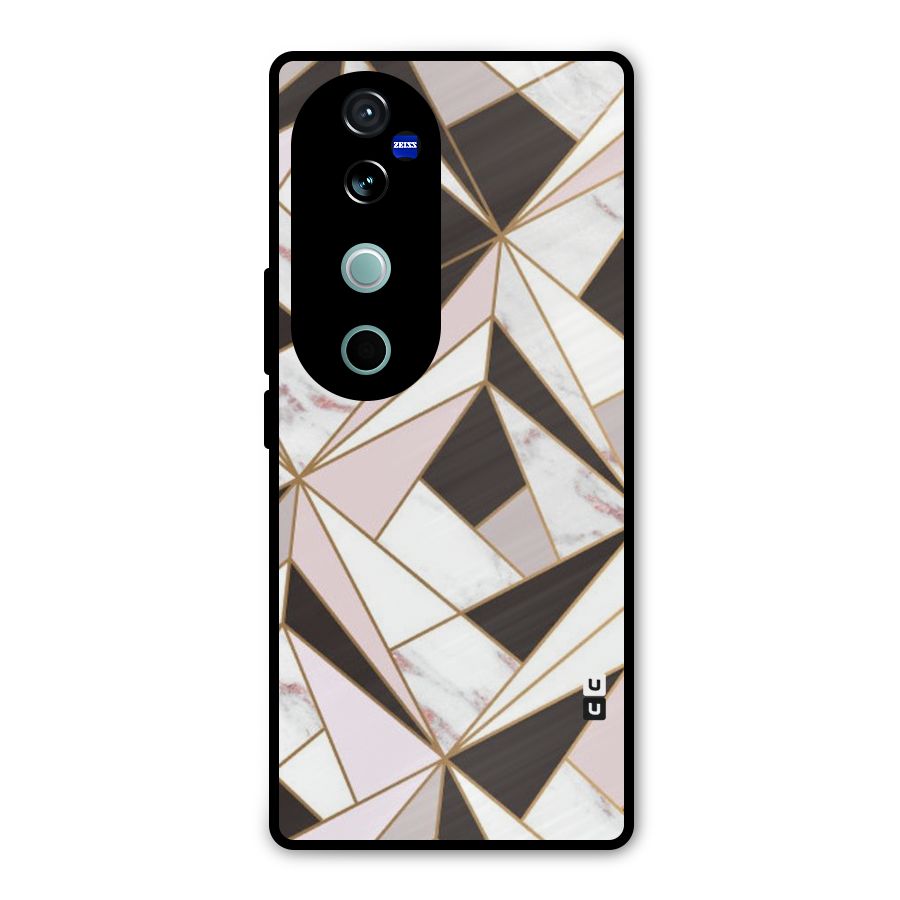 Abstract Corners Metal Back Case for Vivo V40