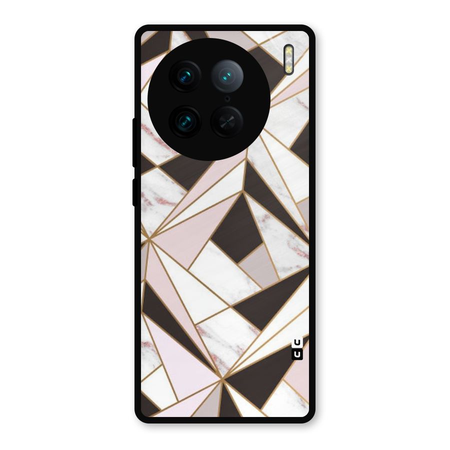 Abstract Corners Metal Back Case for Vivo X90 Pro