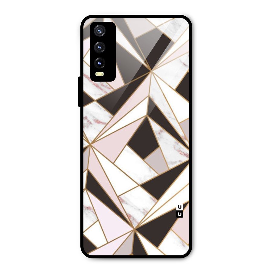 Abstract Corners Metal Back Case for Vivo Y20 2021