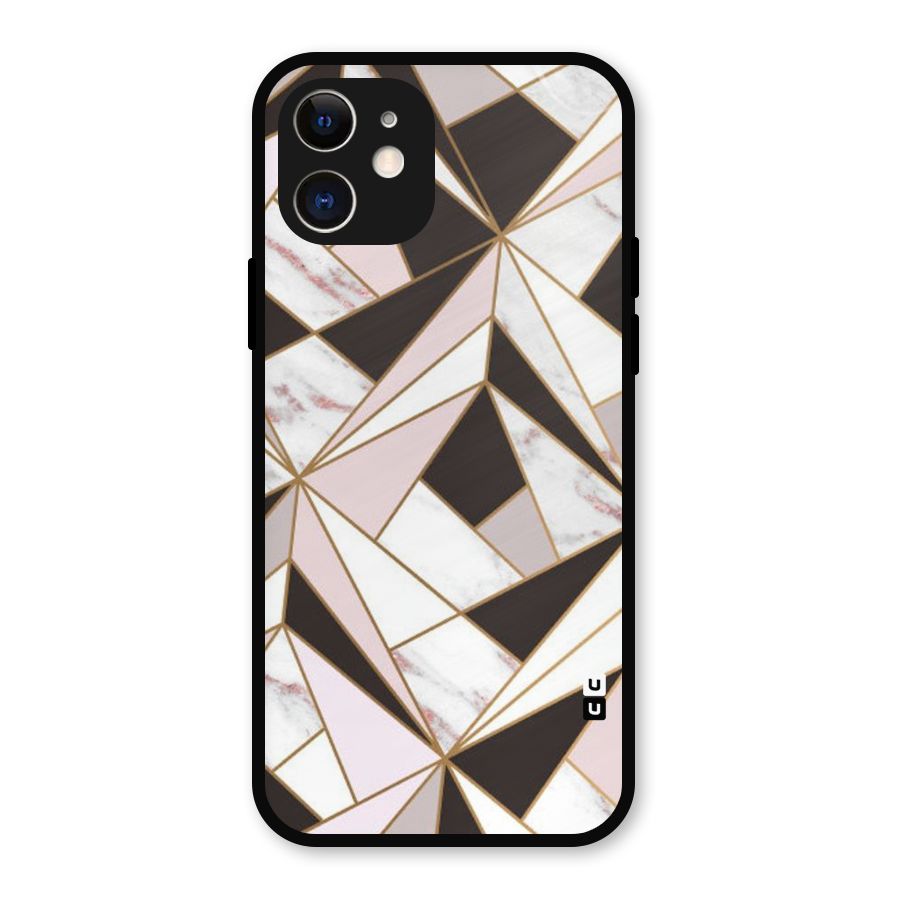 Abstract Corners Metal Back Case for iPhone 12