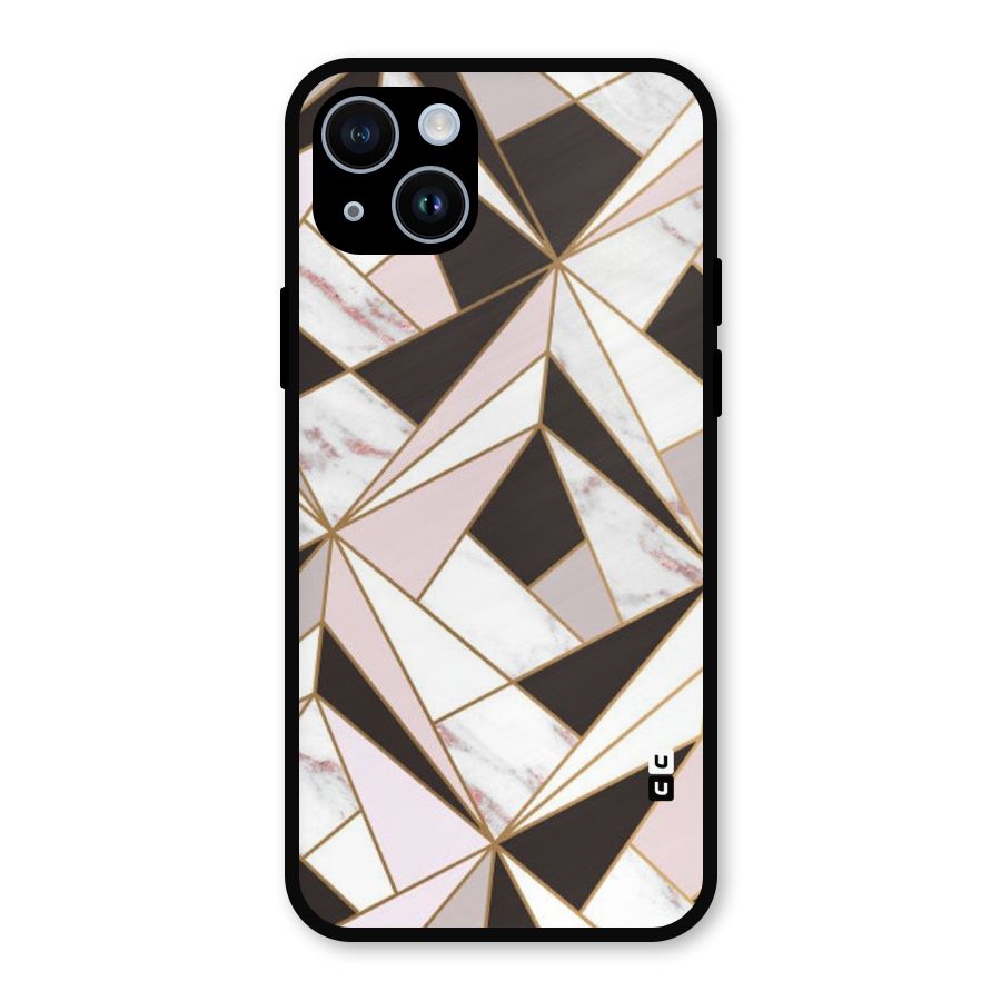 Abstract Corners Metal Back Case for iPhone 14