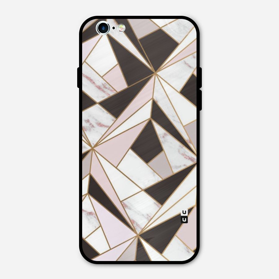 Abstract Corners Metal Back Case for iPhone 6 6s
