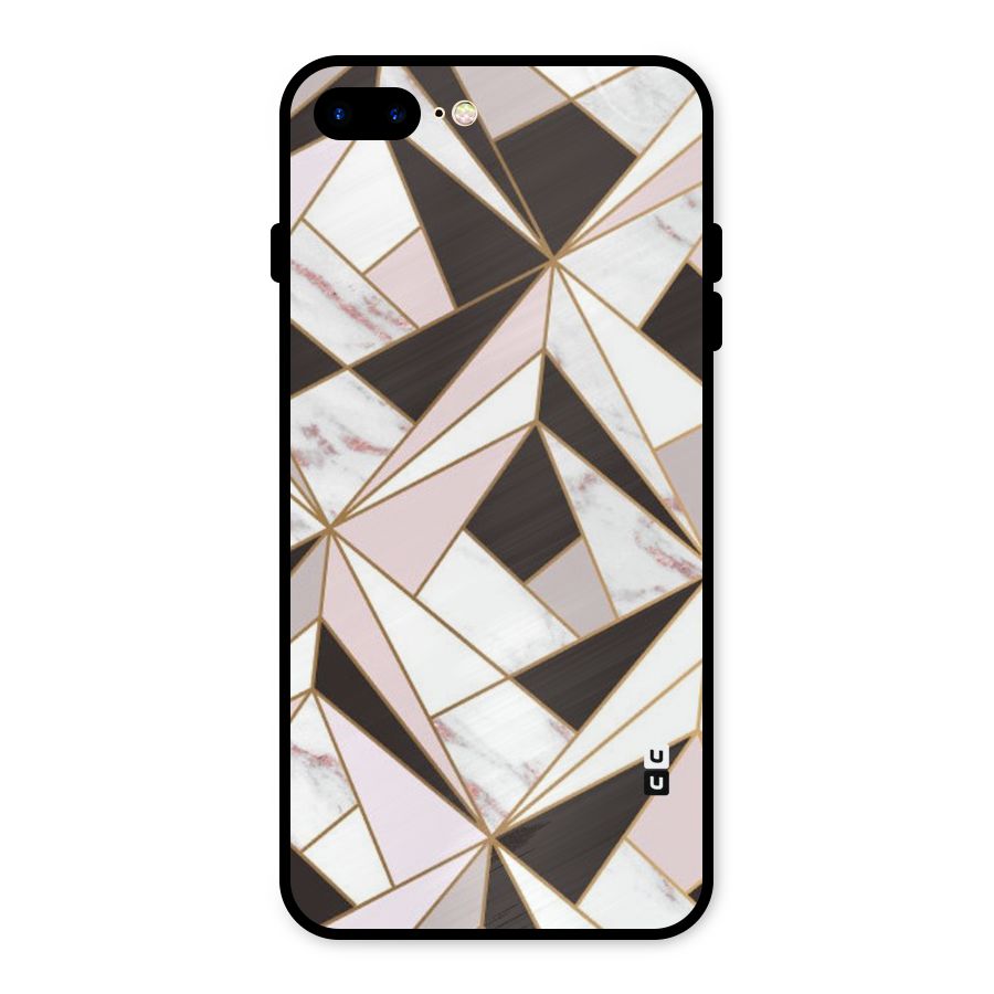 Abstract Corners Metal Back Case for iPhone 8 Plus