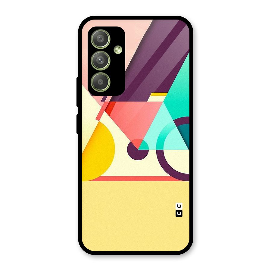 Abstract Cycle Glass Back Case for Galaxy A54