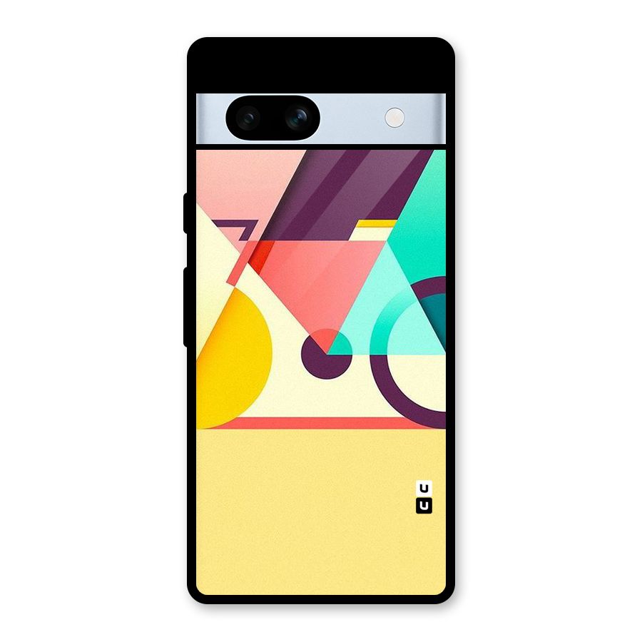 Abstract Cycle Glass Back Case for Google Pixel 7a