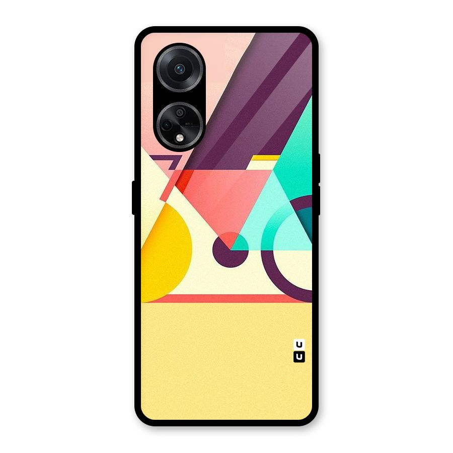 Abstract Cycle Glass Back Case for Oppo F23