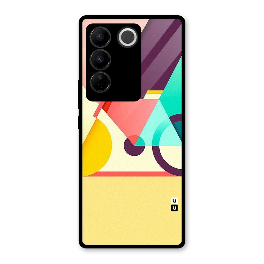 Abstract Cycle Glass Back Case for Vivo V27