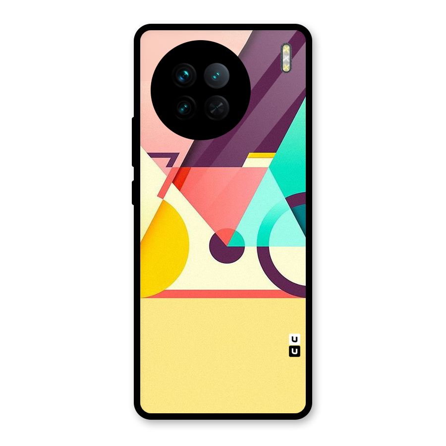Abstract Cycle Glass Back Case for Vivo X90