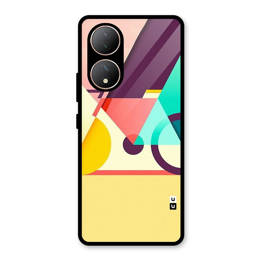 Abstract Cycle Glass Back Case for Vivo Y100A