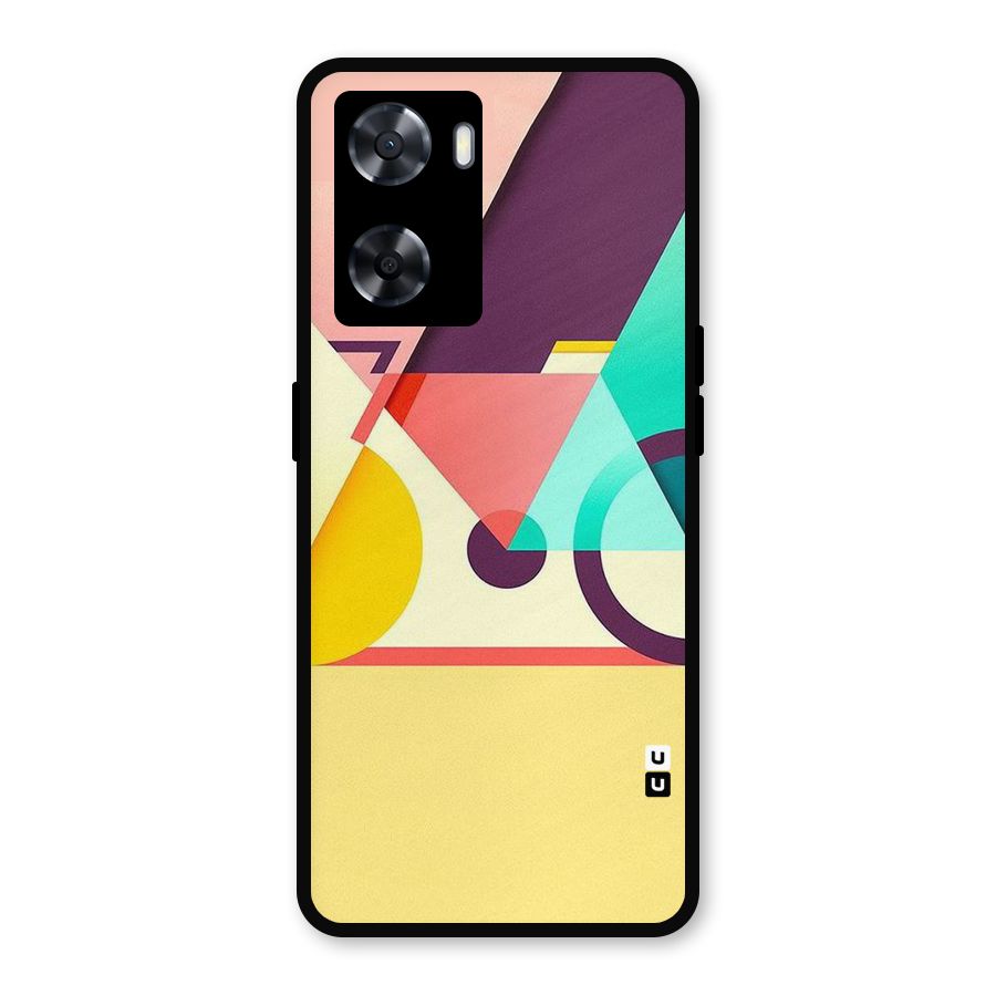 Abstract Cycle Metal Back Case for Oppo A57 2022